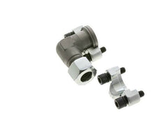 3/4'' Elbow SAE Flange 6000 PSI Steel with 20S (M30x2) ISO 6162-2