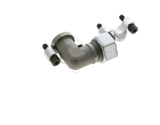 3/4'' Elbow SAE Flange 6000 PSI Steel with 25S (M36x2) ISO 6162-2