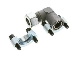 1'' Elbow SAE Flange 6000 PSI Steel with 25S (M36x2) ISO 6162-2