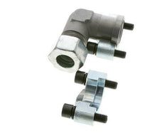 1'' Elbow SAE Flange 6000 PSI Steel with 25S (M36x2) ISO 6162-2