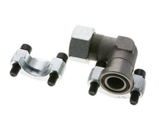 1'' Elbow SAE Flange 6000 PSI Steel with 30S (M42x2) ISO 6162-2