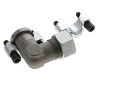 1'' Elbow SAE Flange 6000 PSI Steel with 30S (M42x2) ISO 6162-2
