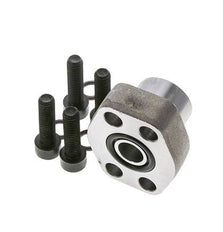 1/2'' SAE Flange 3000 PSI Plain Steel with G3/8'' Female Threads ISO 6162-1