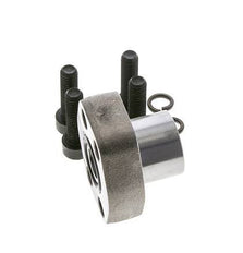 1/2'' SAE Flange 3000 PSI Plain Steel with G3/8'' Female Threads ISO 6162-1