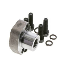 1/2'' SAE Flange 3000 PSI Plain Steel with G3/8'' Female Threads ISO 6162-1