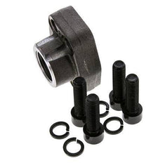 3/4'' SAE Flange 3000 PSI Plain Steel with G3/4'' Female Threads ISO 6162-1