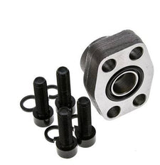 3/4'' SAE Flange 3000 PSI Plain Steel with G3/4'' Female Threads ISO 6162-1