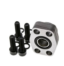 3/4'' SAE Flange 3000 PSI Plain Steel with G3/4'' Female Threads ISO 6162-1