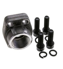 1'' SAE Flange 3000 PSI Plain Steel with G1'' Female Threads ISO 6162-1