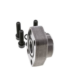 1-1/4'' SAE Flange 3000 PSI Plain Steel with G1'' Female Threads ISO 6162-1