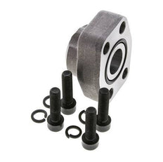 1-1/4'' SAE Flange 3000 PSI Plain Steel with G1'' Female Threads ISO 6162-1