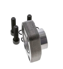 1-1/2'' SAE Flange 3000 PSI Plain Steel with G1'' Female Threads ISO 6162-1