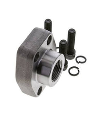 1-1/2'' SAE Flange 3000 PSI Plain Steel with G1'' Female Threads ISO 6162-1