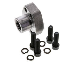 1/2'' SAE Flange 6000 PSI Plain Steel with G1/2'' Female Threads ISO 6162-2