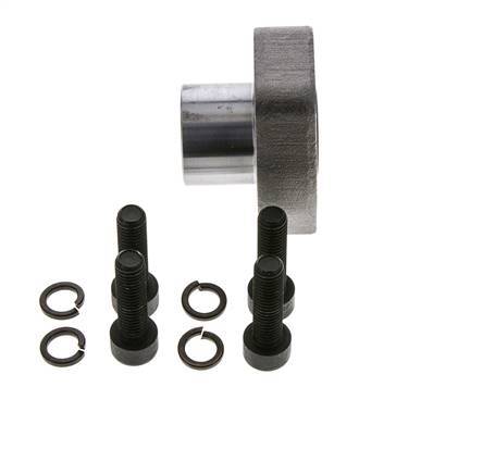 1/2'' SAE Flange 6000 PSI Plain Steel with G3/8'' Female Threads ISO 6162-2