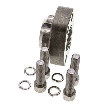 1-1/4'' SAE Flange 6000 PSI Stainless Steel with G1-1/4'' Female Threads ISO 6162-2