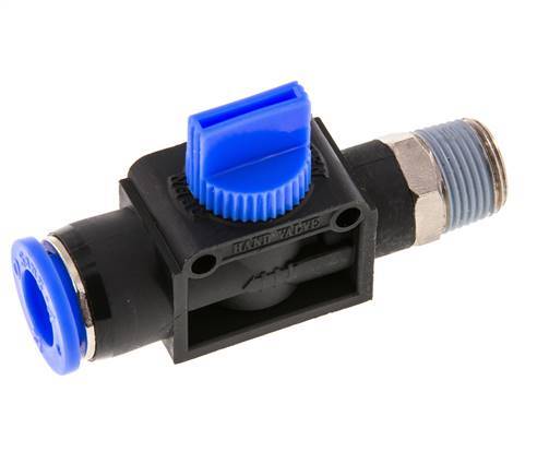 3/2-Way Shut-Off Hand Valve 12 mm - R3/8'' Plastic/Brass Tube-side venting
