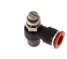 Flow Control Silencer Meter-In Elbow 10 mm - R1/4'' Brass/PA 66