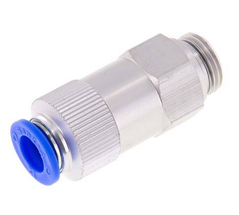 Push-In Check Valve 12mm & G1/2'' Male Aluminum 0.2-10bar (3-145psi) Hose-Thread