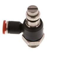 Flow Control Silencer Meter-In Elbow 4 mm - G1/8'' Brass/PA 66
