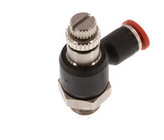 Flow Control Silencer Meter-In Elbow 4 mm - G1/8'' Brass/PA 66