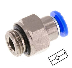 Push-In Fitting 6mm & G1/8'' Male Auto Shut-Off Brass/PBT 0-10bar (0-145psi) [2 Pieces]