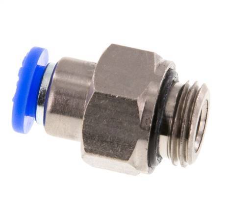 Push-In Fitting 6mm & G1/4'' Male Auto Shut-Off Brass/PBT 0-10bar (0-145psi) [2 Pieces]