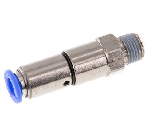 8mm & R1/4'' Quick Swivel Joint Push-In-Male Threads Nickel-Plated Brass/PBT NBR Rotatable