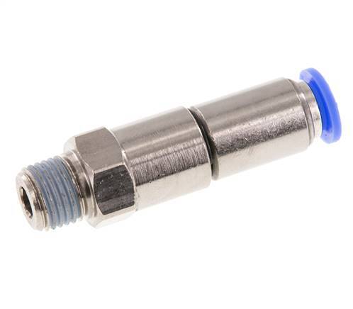 8mm & R1/4'' Quick Swivel Joint Push-In-Male Threads Nickel-Plated Brass/PBT NBR Rotatable