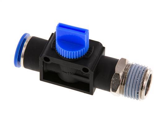 3/2-Way Shut-Off Hand Valve 12 mm - R1/2'' Plastic/Brass Tube-side venting