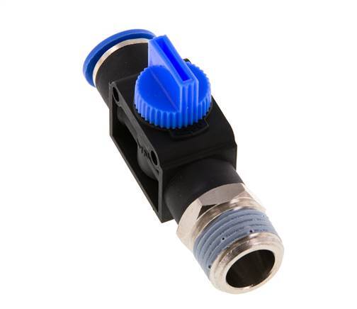 3/2-Way Shut-Off Hand Valve 12 mm - R1/2'' Plastic/Brass Tube-side venting