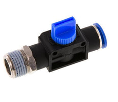 3/2-Way Shut-Off Hand Valve 12 mm - R1/2'' Plastic/Brass Tube-side venting