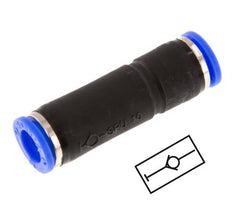 Push-In Fitting 8mm Auto Shut-Off Brass/PBT 0-10bar (0-145psi)