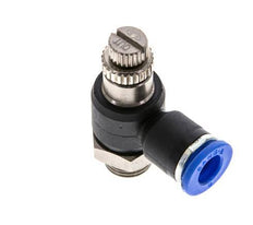Flow Control Silencer Meter-Out Elbow 6 mm - G1/8'' Brass/PA 66