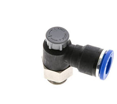 Flow Control Valve Meter-Out Elbow 10 mm - G1/4'' Brass/PA 66 Locknut