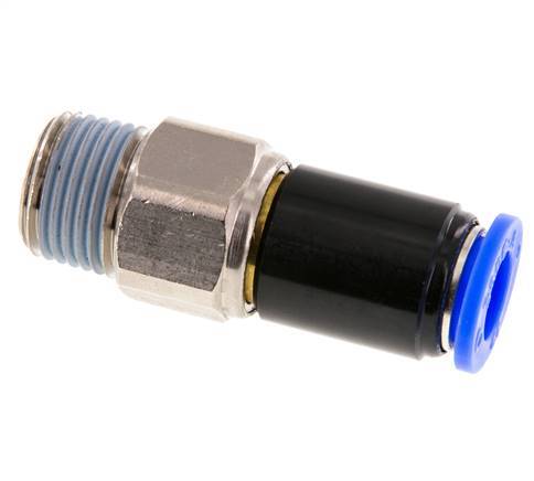 12mm & R1/2'' Swivel Joint Push-In-Male Threads Nickel-Plated Brass/PBT NBR Rotatable