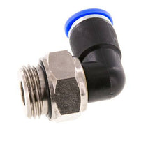10mm & G1/2'' Elbow Swivel Joint Push-In-Male Threads Nickel-Plated Brass/PBT NBR Rotatable