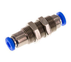 Push-In Fitting 4mm Auto Shut-Off Brass/PBT Bulkhead 0-10bar (0-145psi)