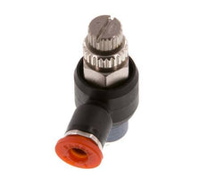 Flow Control Silencer Meter-In Elbow 4 mm - R1/8'' Brass/PA 66