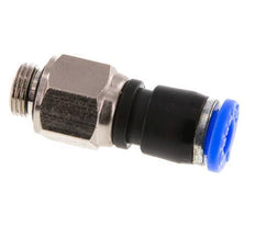6mm & G1/8'' Swivel Joint Push-In-Male Threads Nickel-Plated Brass/PBT NBR Rotatable