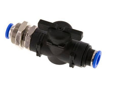 2-Way Straight Ball Valve 10 mm Plastic/Brass Bulkhead