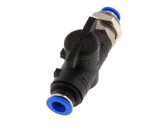 2-Way Straight Ball Valve 10 mm Plastic/Brass Bulkhead