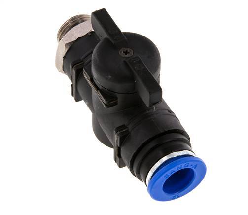 2-Way Straight Ball Valve 12 mm - G3/8'' Plastic/Brass