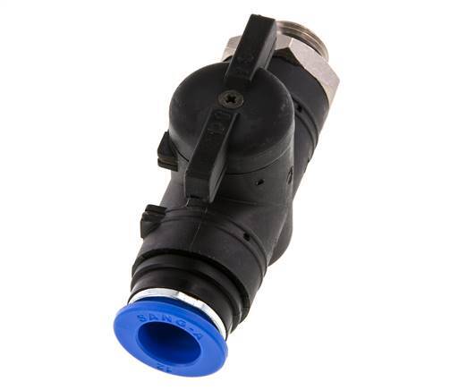 2-Way Straight Ball Valve 12 mm - G3/8'' Plastic/Brass