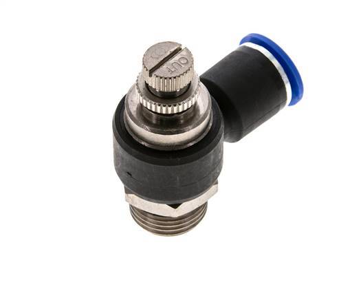 Flow Control Silencer Meter-Out Elbow 12 mm - G1/2'' Brass/PA 66