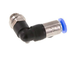Push-In Fitting 6mm & G1/8'' Male Auto Shut-Off Elbow Brass/PBT 0-10bar (0-145psi) [2 Pieces]