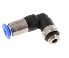 Push-In Fitting 6mm & G1/8'' Male Auto Shut-Off Elbow Brass/PBT 0-10bar (0-145psi) [2 Pieces]