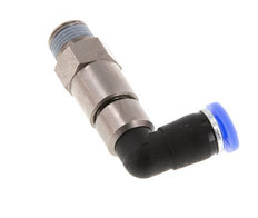 4mm & R1/8'' Elbow Quick Swivel Joint Push-In-Male Threads Nickel-Plated Brass/PBT NBR Rotatable