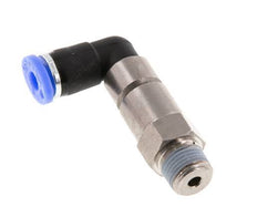 4mm & R1/8'' Elbow Quick Swivel Joint Push-In-Male Threads Nickel-Plated Brass/PBT NBR Rotatable