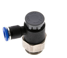 Flow Control Valve Meter-Out Elbow 6 mm - G3/8'' Brass/PA 66 Locknut